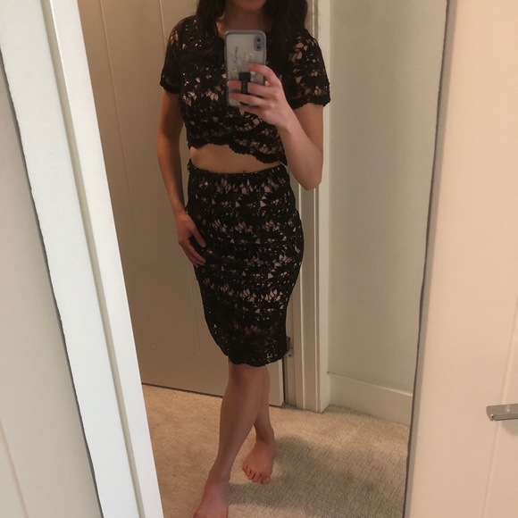 Matching 2-PC Black Crochet Midi - Picture 7 of 7